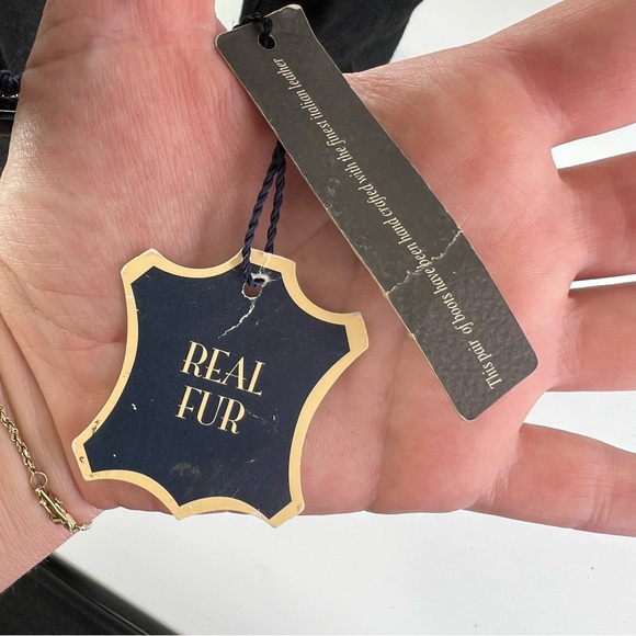 NWT Migliorini Calf Hair Boots Reptile Pattern Lace Up Back 7.5 Black Real Fur - Picture 7 of 12